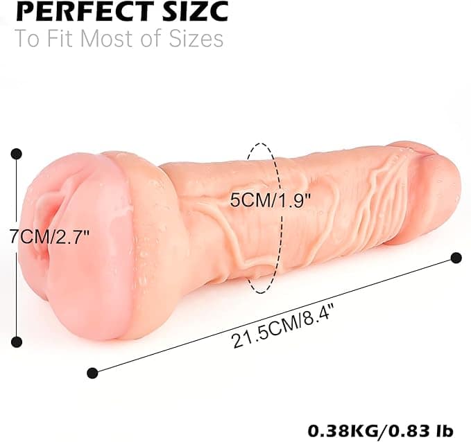 2-in-1 Realistic Dildo – 21.5 cm Penis Extender — image 2