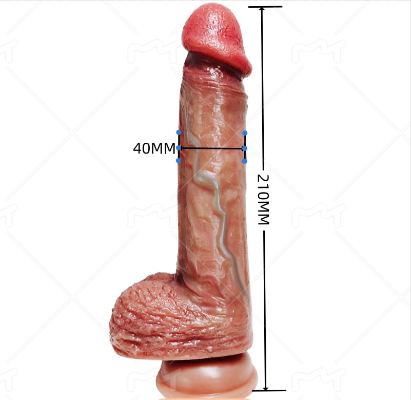 Realistic Suction Cup Dildo – 21 cm, Hands-Free Flesh