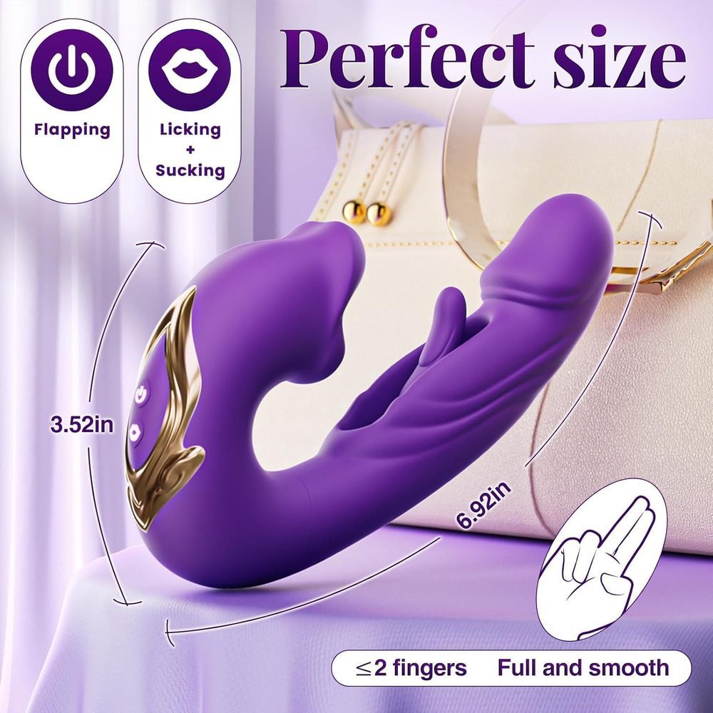 3 in 1 Flapping Licking Sucking Vibrator – Wearable Clitoral Toy — image 2