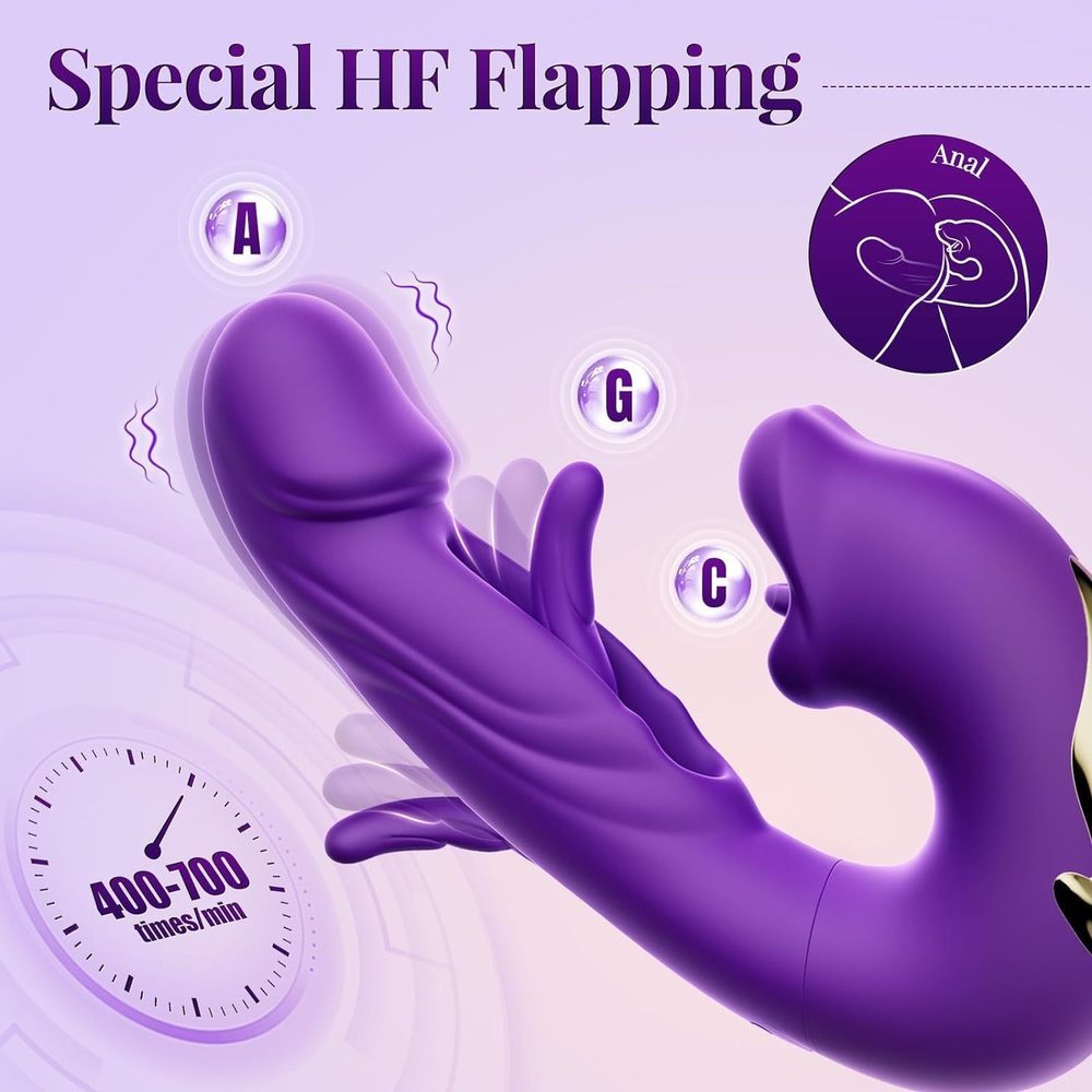 3 in 1 Flapping Licking Sucking Vibrator – Wearable Clitoral Toy — image 3