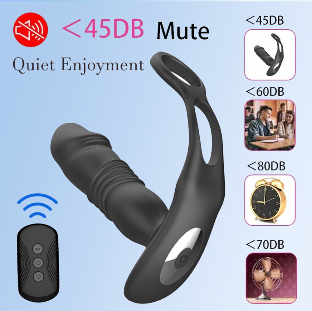 3 in 1 Thrusting Anal Vibrator – 1.5 cm Stroke, 10 m Remote — image 3