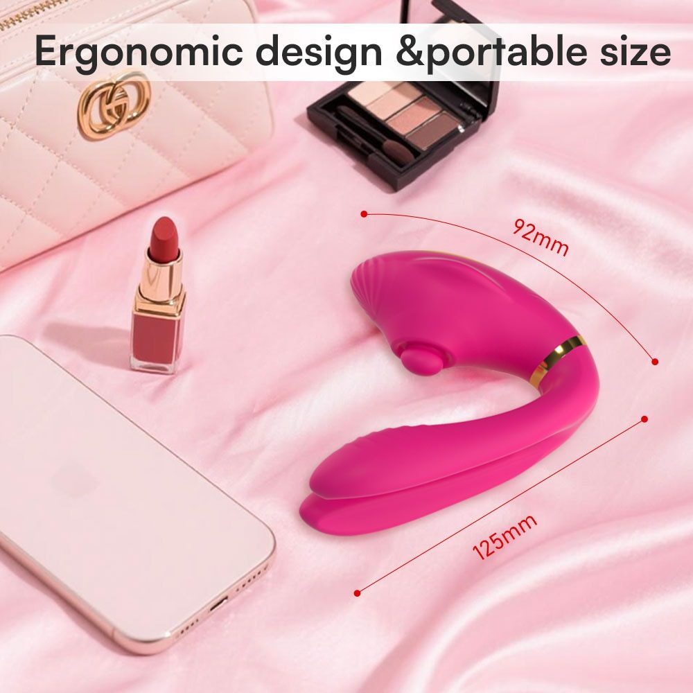 App-Controlled Couples Vibrator – U-Shaped Tapping Dual Stimulation — image 2