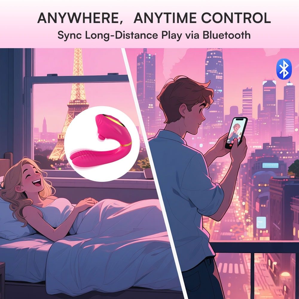 App-Controlled Couples Vibrator – U-Shaped Tapping Dual Stimulation — image 6