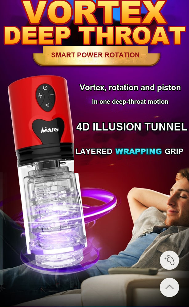 Automatic Rotating Telescopic Masturbator – Voice & Vibration Cup — image 6