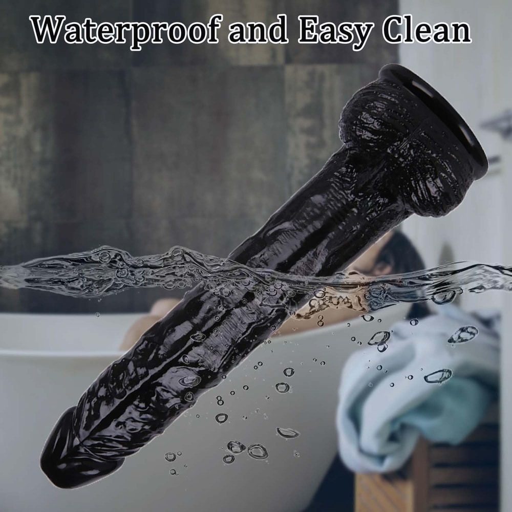 Black Realistic Dildo – 16 cm Bendable with Suction Base — image 5