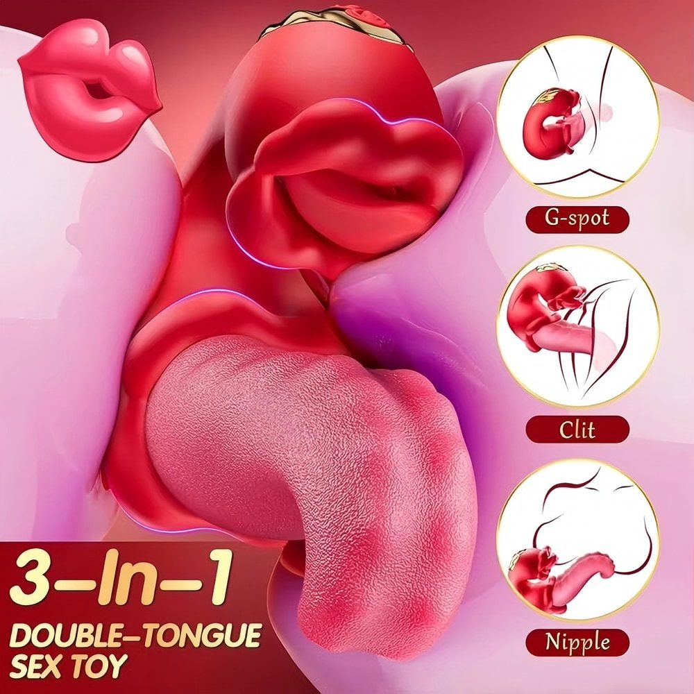Double-Tongue Licking Vibrator – 3 in 1 Clit, G-Spot & Nipple — image 11