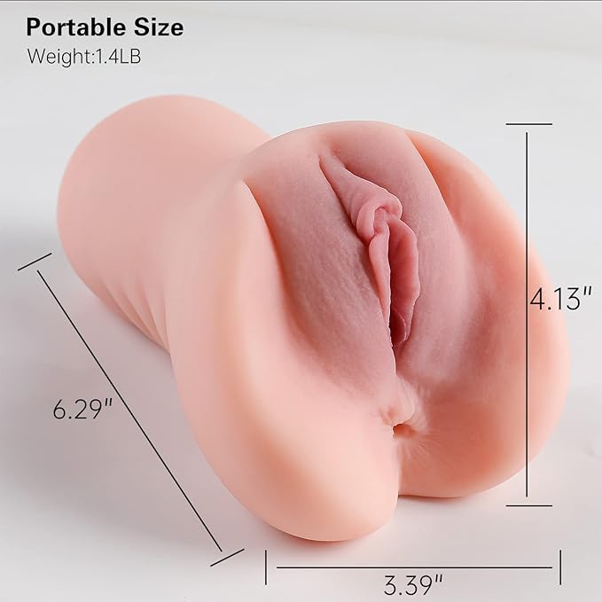 Dual Channel Pocket Pussy Masturbator – 16 cm, 635 g — image 2