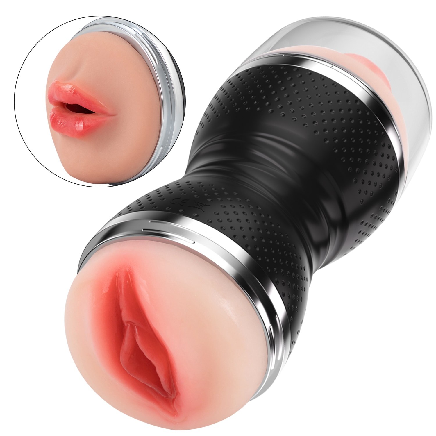 Dual-End Masturbator – 21 cm, Dual Opening — image 3
