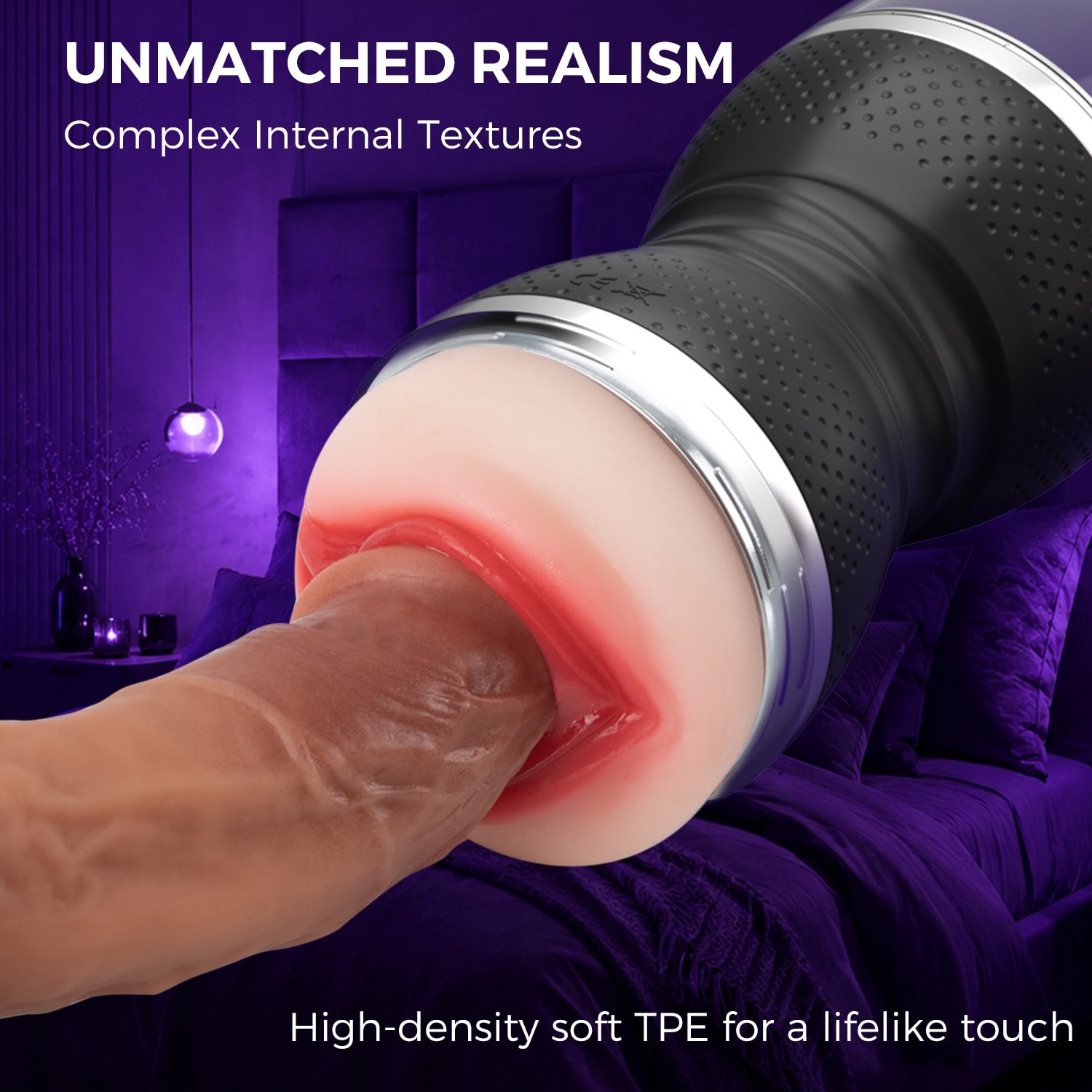 Dual-End Masturbator – 21 cm, Dual Opening — image 5