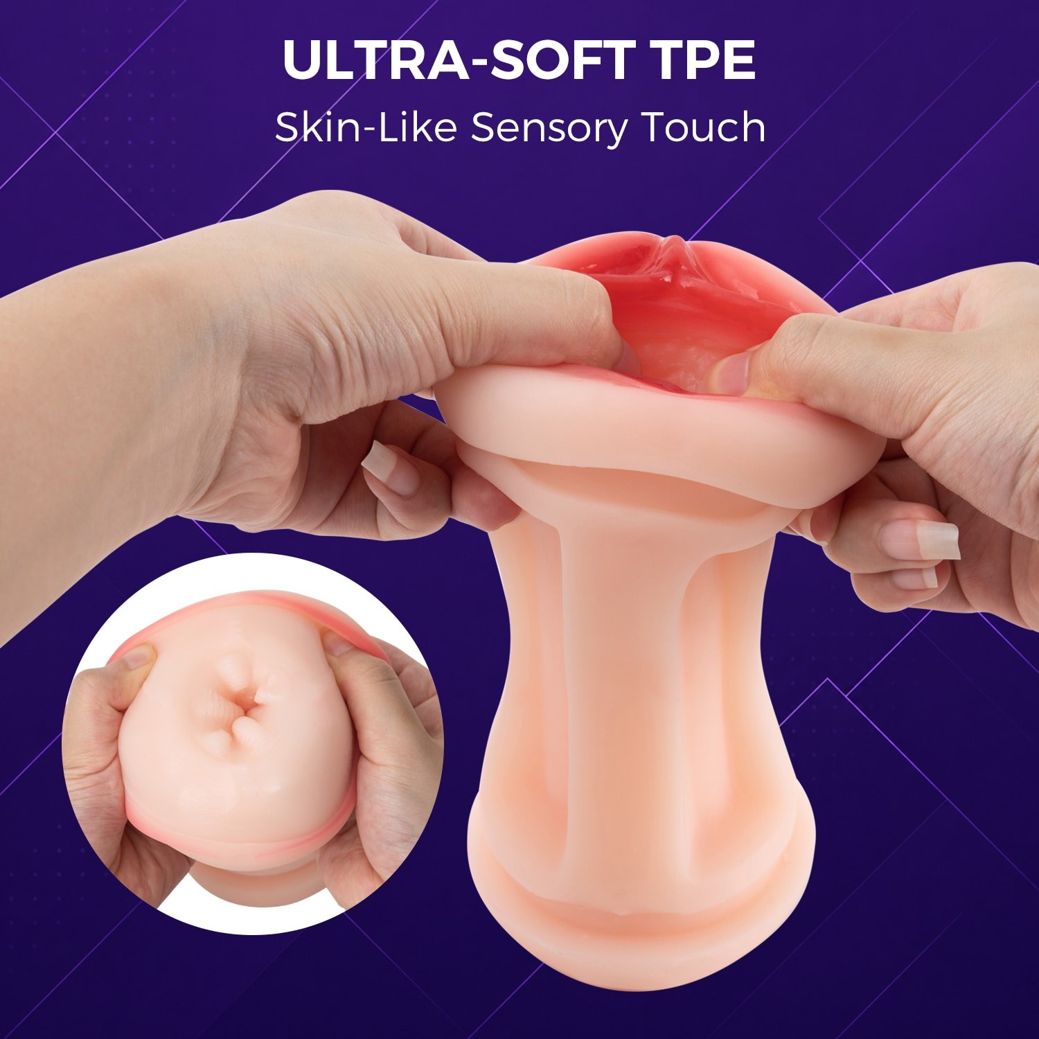 Dual-End Masturbator – 21 cm, Dual Opening — image 6