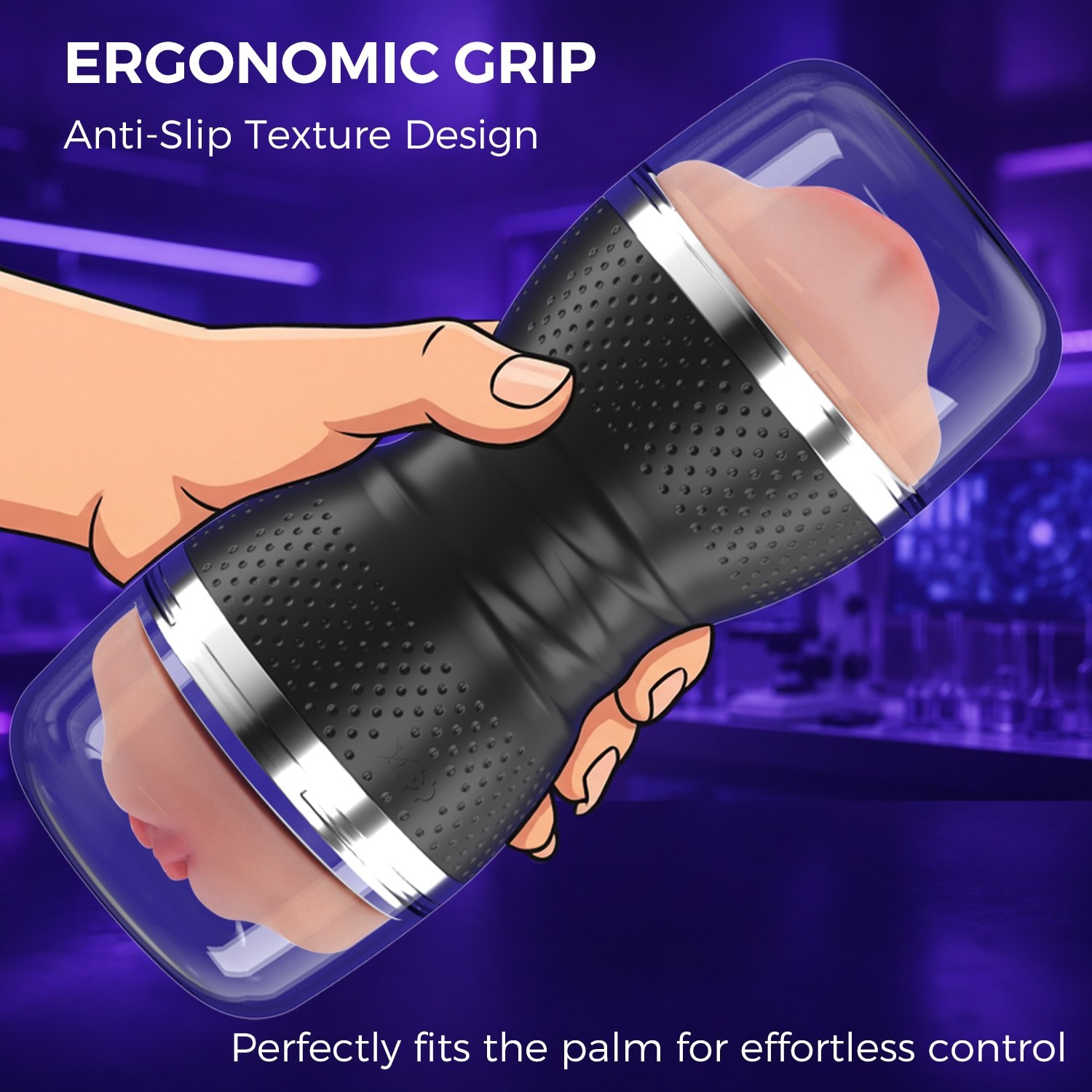 Dual-End Masturbator – 21 cm, Dual Opening — image 7