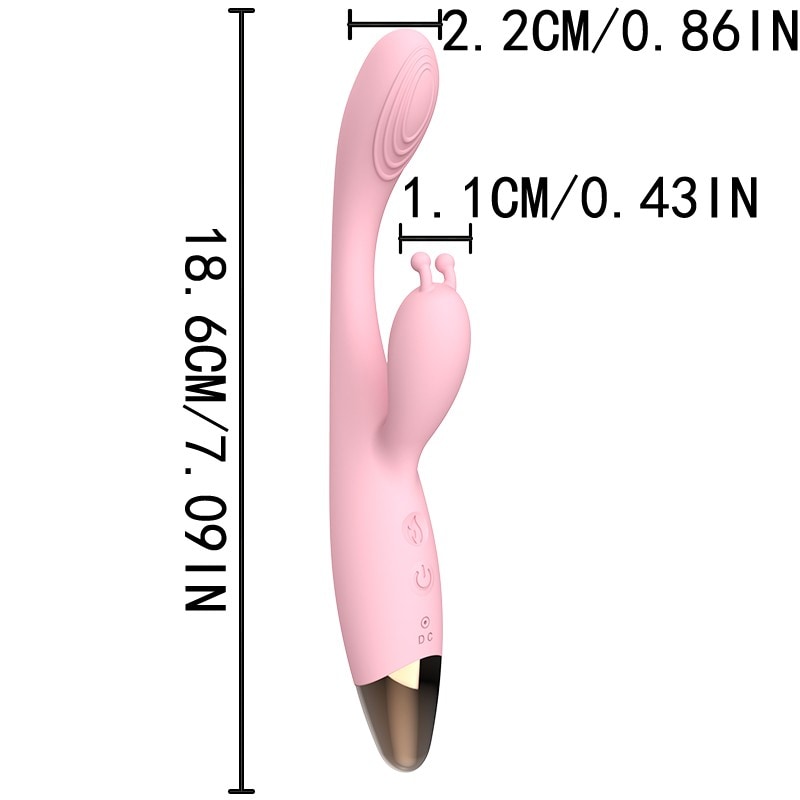 Dual Motor Rabbit Vibrator – 18.6 cm Pink G-Spot — image 2