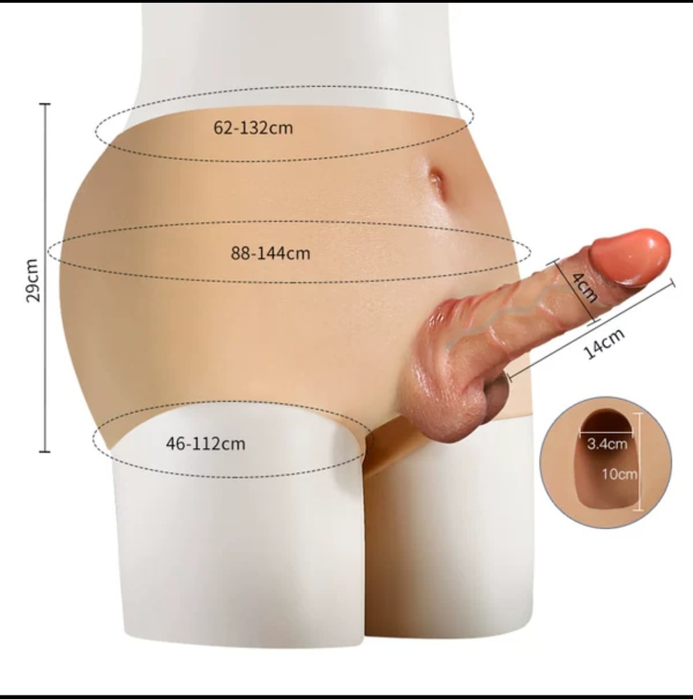 Hollow Wearable Dildo Pants – 14 cm Stretch