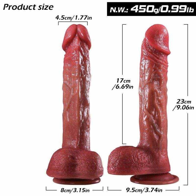 Liquid Silicone Realistic Dildo – 17 cm Bendable Suction Cup Dildo — image 2