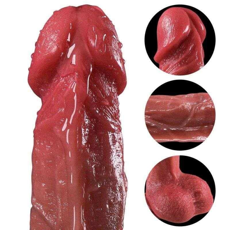 Liquid Silicone Realistic Dildo – 17 cm Bendable Suction Cup Dildo — image 6