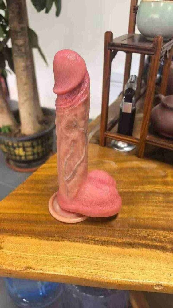 Liquid Silicone Realistic Dildo – 17 cm Bendable Suction Cup Dildo — image 9