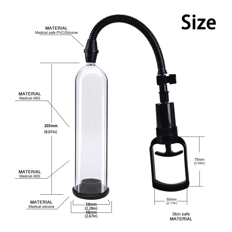 Manual Vacuum Penis Pump – 20-Step, 3 Rings — image 2