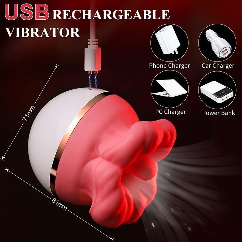 Red Lips Rose Vibrator — image 5