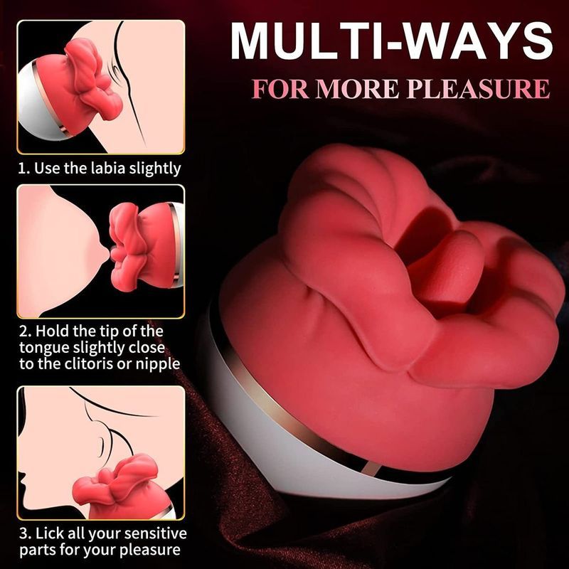 Red Lips Rose Vibrator — image 7