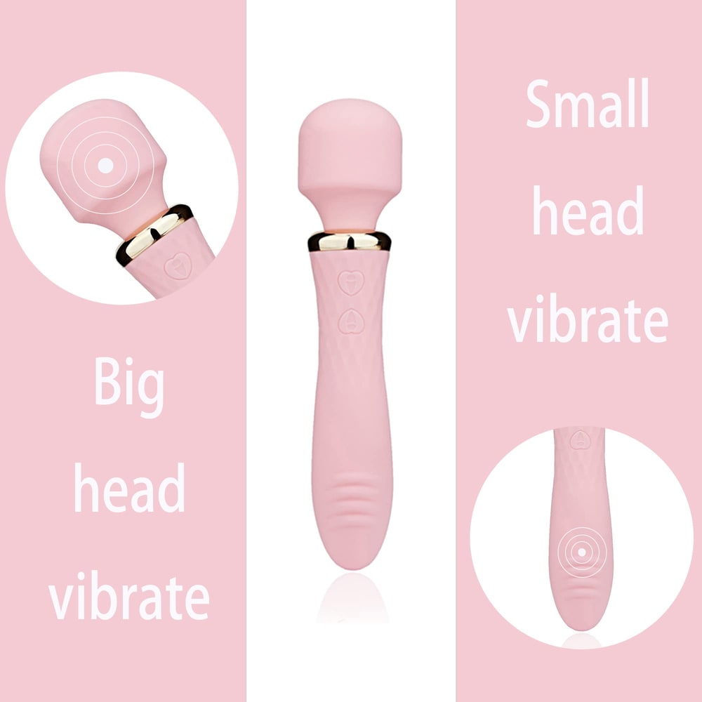 Pink Wand Vibrator – Dual-Head Heating Massager, 20.6 cm — image 2