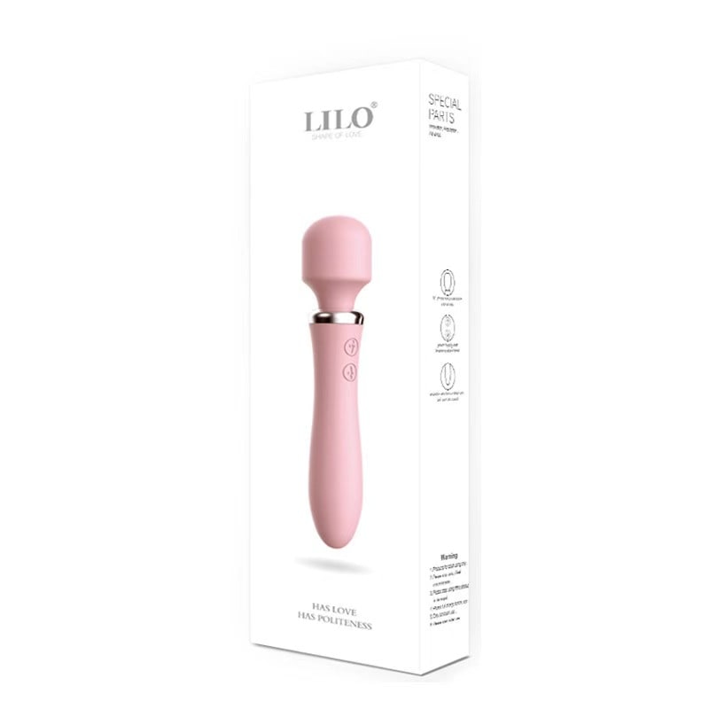 Pink Wand Vibrator – Dual-Head Heating Massager, 20.6 cm — image 3