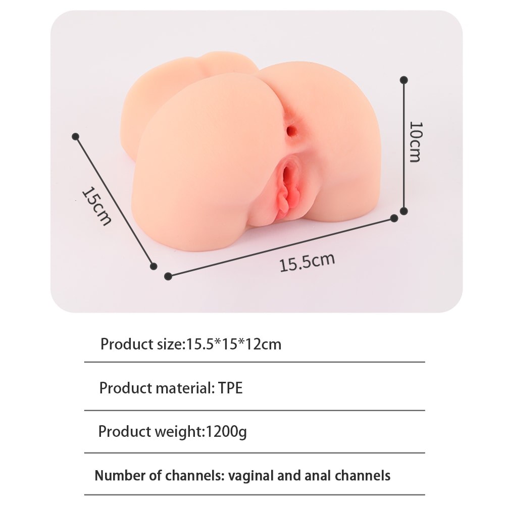 Realistic Hip Masturbator – 1.2 kg, Dual Channel — image 2
