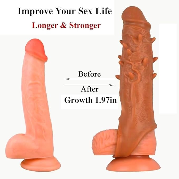Realistic Penis Extender Sleeve – 16 cm Hollow Girth Sleeve — image 4