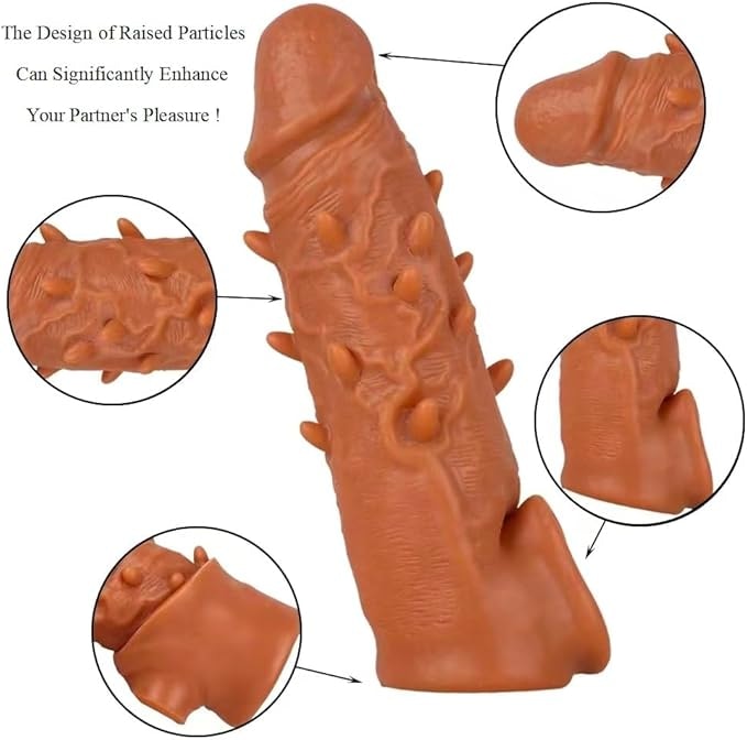 Realistic Penis Extender Sleeve – 16 cm Hollow Girth Sleeve — image 5