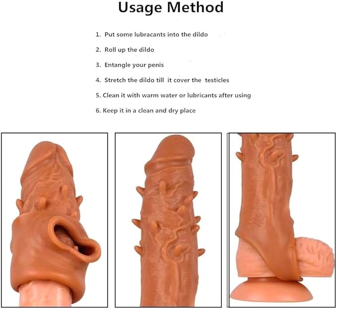 Realistic Penis Extender Sleeve – 16 cm Hollow Girth Sleeve — image 6