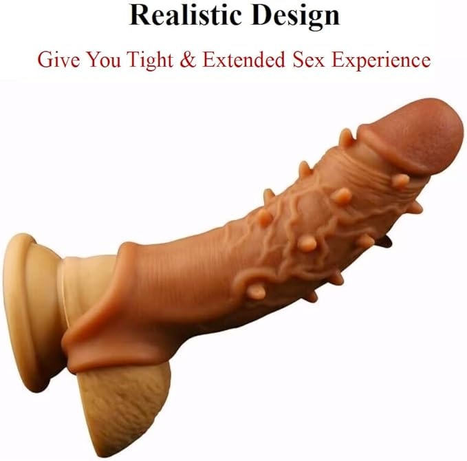 Realistic Penis Extender Sleeve – 16 cm Hollow Girth Sleeve — image 7