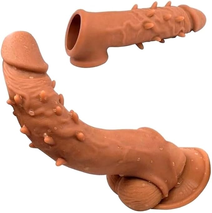 Realistic Penis Extender Sleeve – 16 cm Hollow Girth Sleeve — image 8