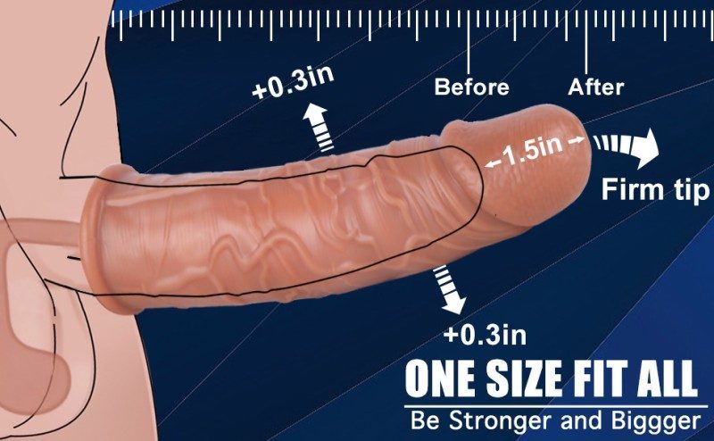 Realistic Penis Sleeve – 18 cm Hollow Flesh-Tone — image 6