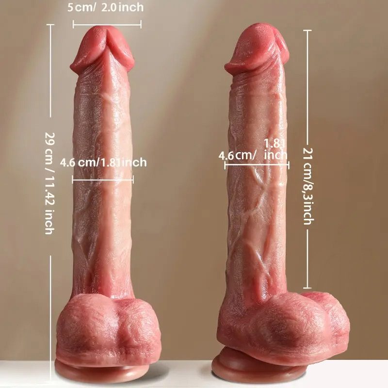 Realistic Suction Cup Dildo – 29 cm Flesh-Tone Dildo with Balls — image 3