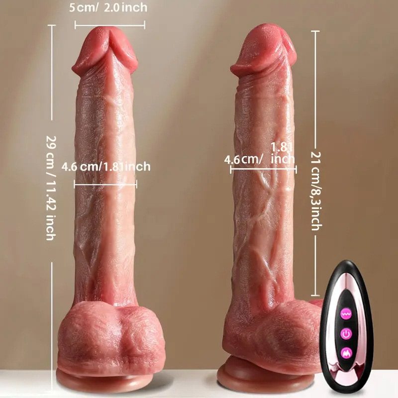 Remote Control Realistic Dildo – Vibrating Suction Cup, 29 cm — image 3