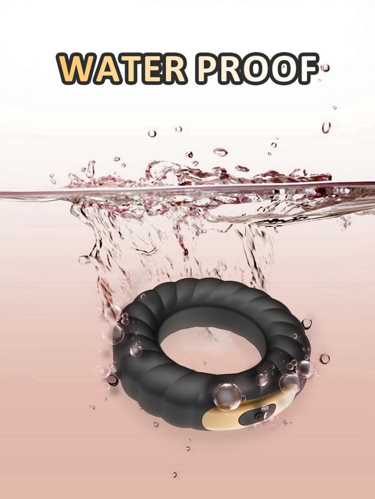 Ribbed Vibrating Cock Ring – 10 Frequency Magnetic Charging Penis Ring — image 6