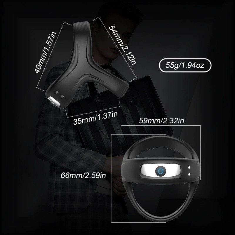Ten-Speed Vibrating Cock Ring – Double Loop, 55 g — image 2
