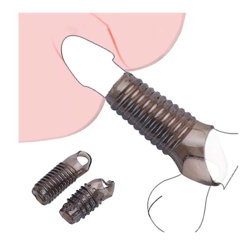 Textured Penis Sleeve Set – 2-Pack, 11.5 cm Lock Ring — image 5