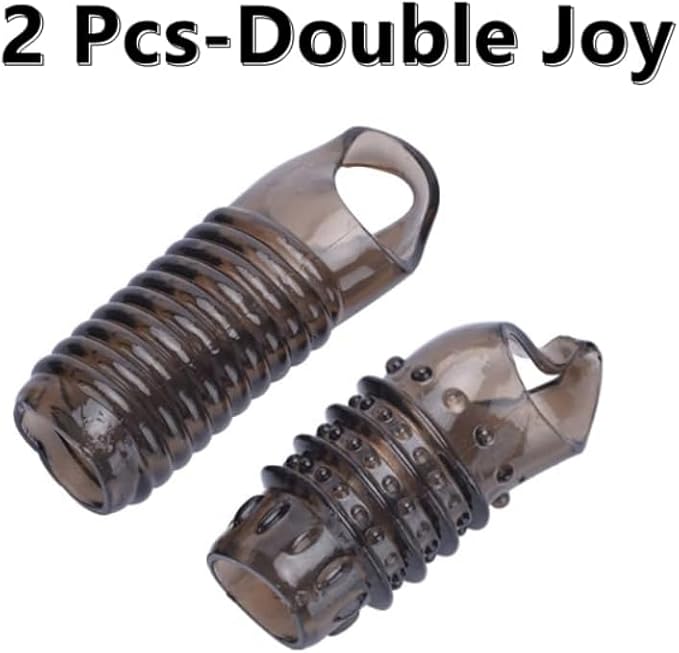 Textured Penis Sleeve Set – 2-Pack, 11.5 cm Lock Ring — image 10