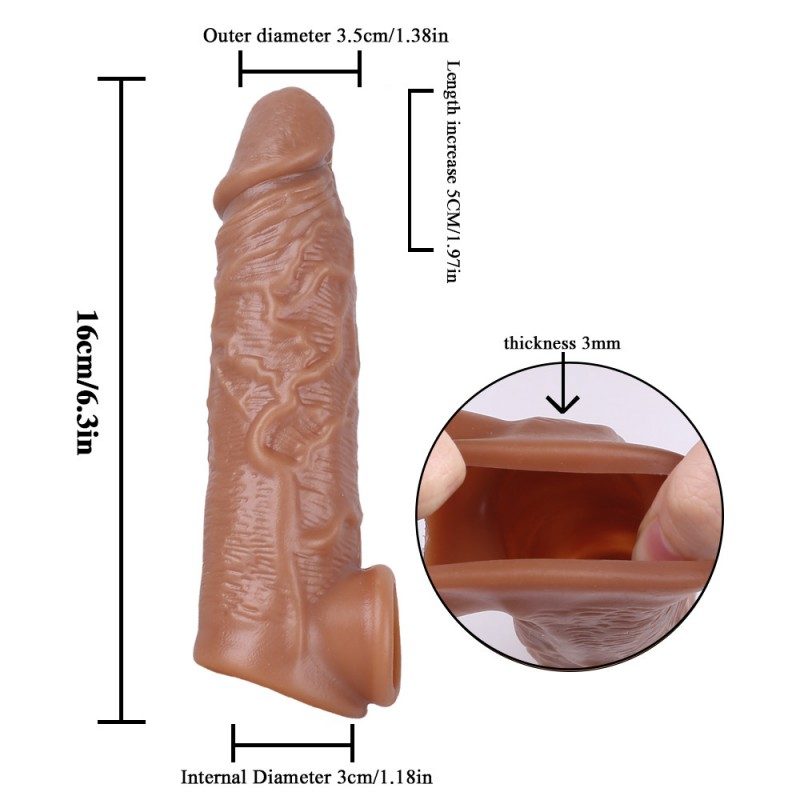 Veined Penis Extension Sleeve – 16 cm, 65 g — image 2
