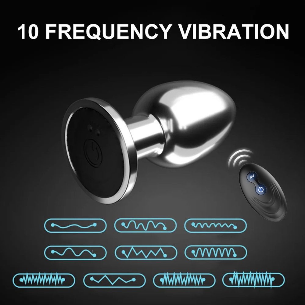 Vibrating Metal Anal Plug – Remote Control