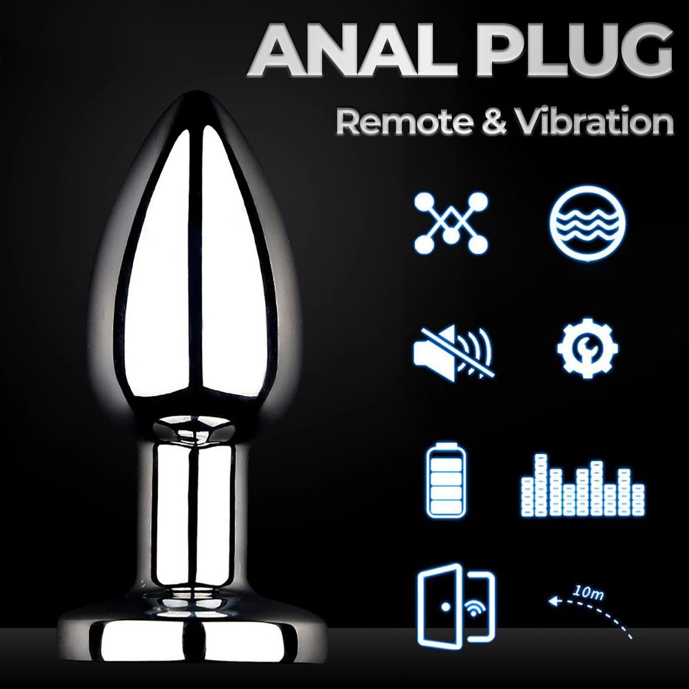 Vibrating Metal Anal Plug – Remote Control — image 2