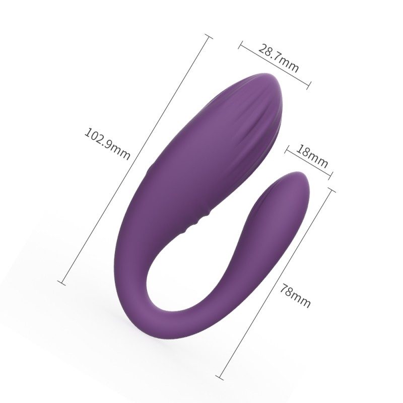 U-Shaped Couples Vibrator – Wearable Silicone, App Control — image 3
